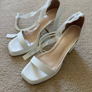 Elegant White Women's Heels